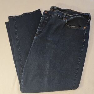 Lands' End Dark Wash Straight Leg Jeans Size 24W